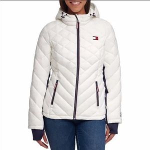 tommy hilfiger white puffer jacket